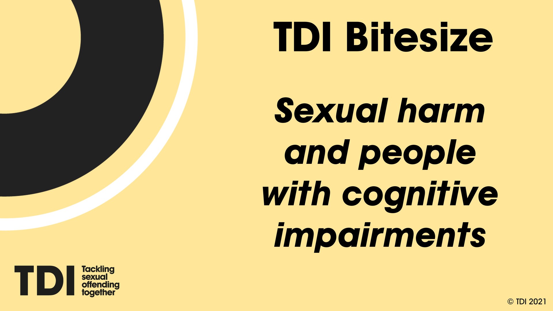 Sexual harm and people with cognitive impairments