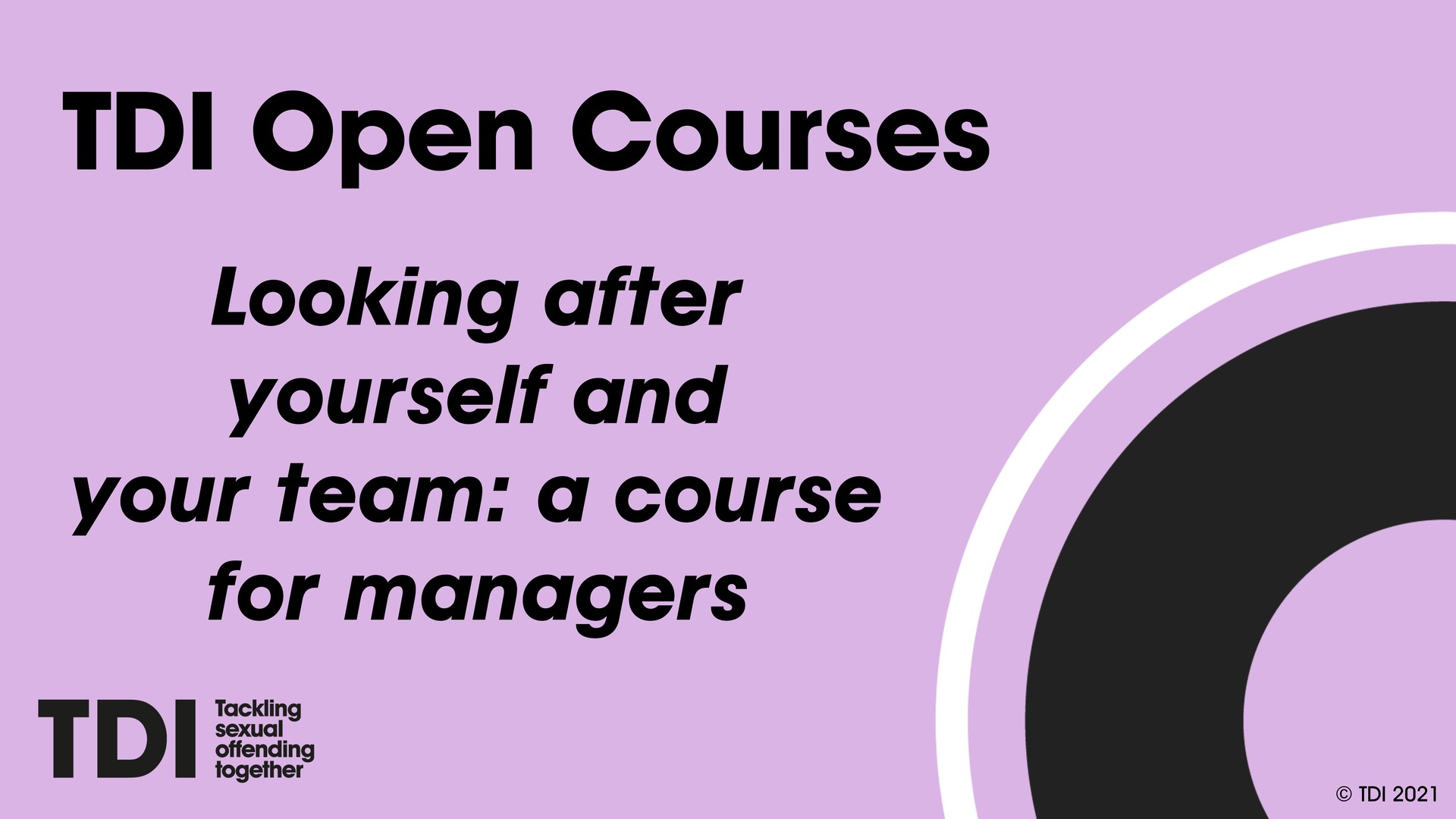 Looking after yourself and your team: A course for managers